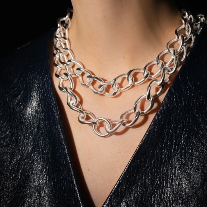 Body Chain No.2, posrebrzany