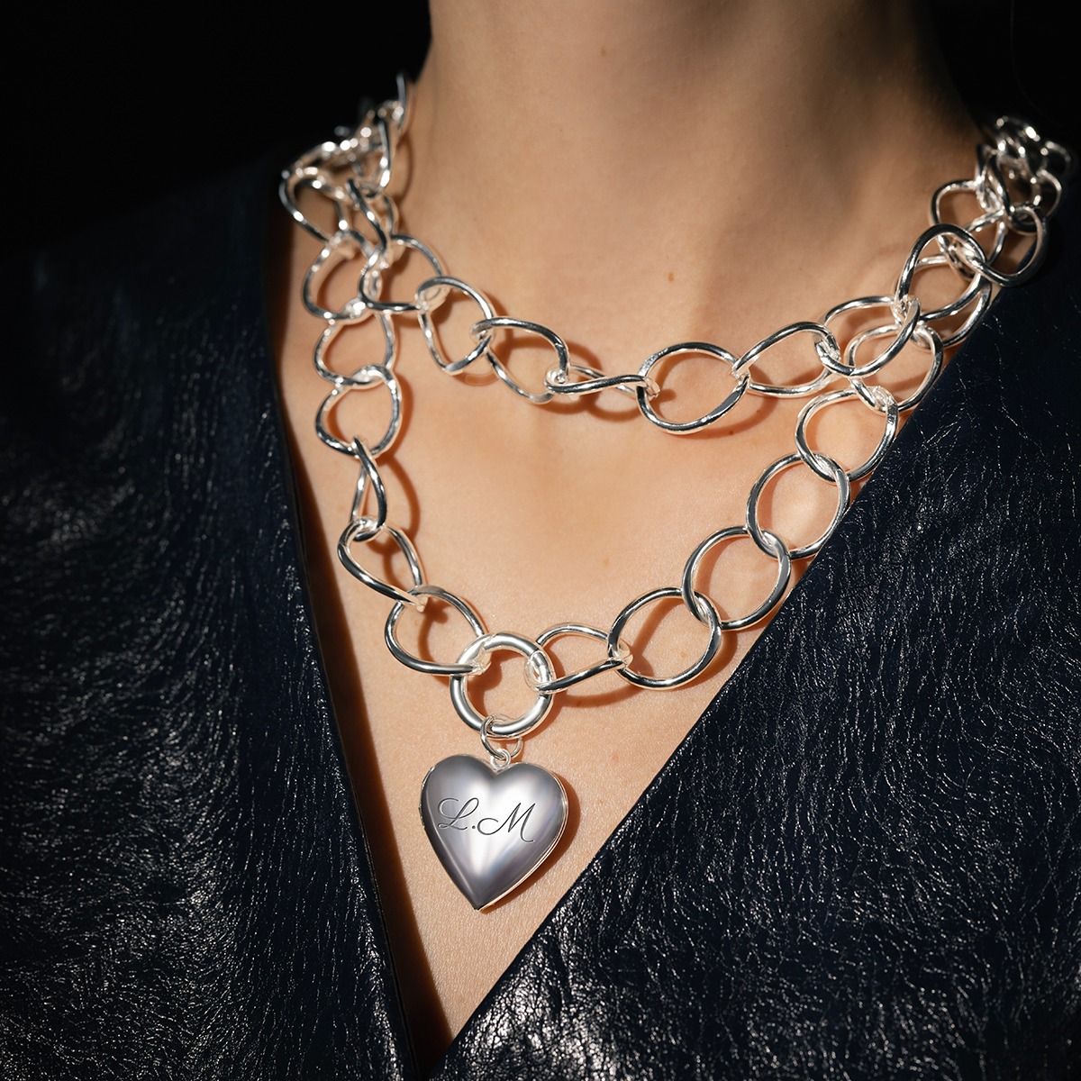 Body Chain No.1 z Puzderkiem posrebrzany