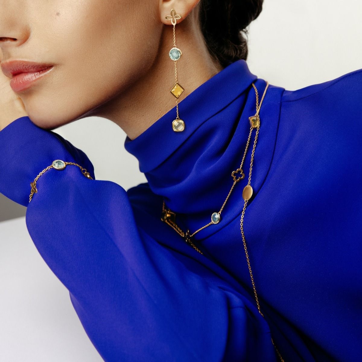 Choker Biarritz z kamieniami szlachetnymi