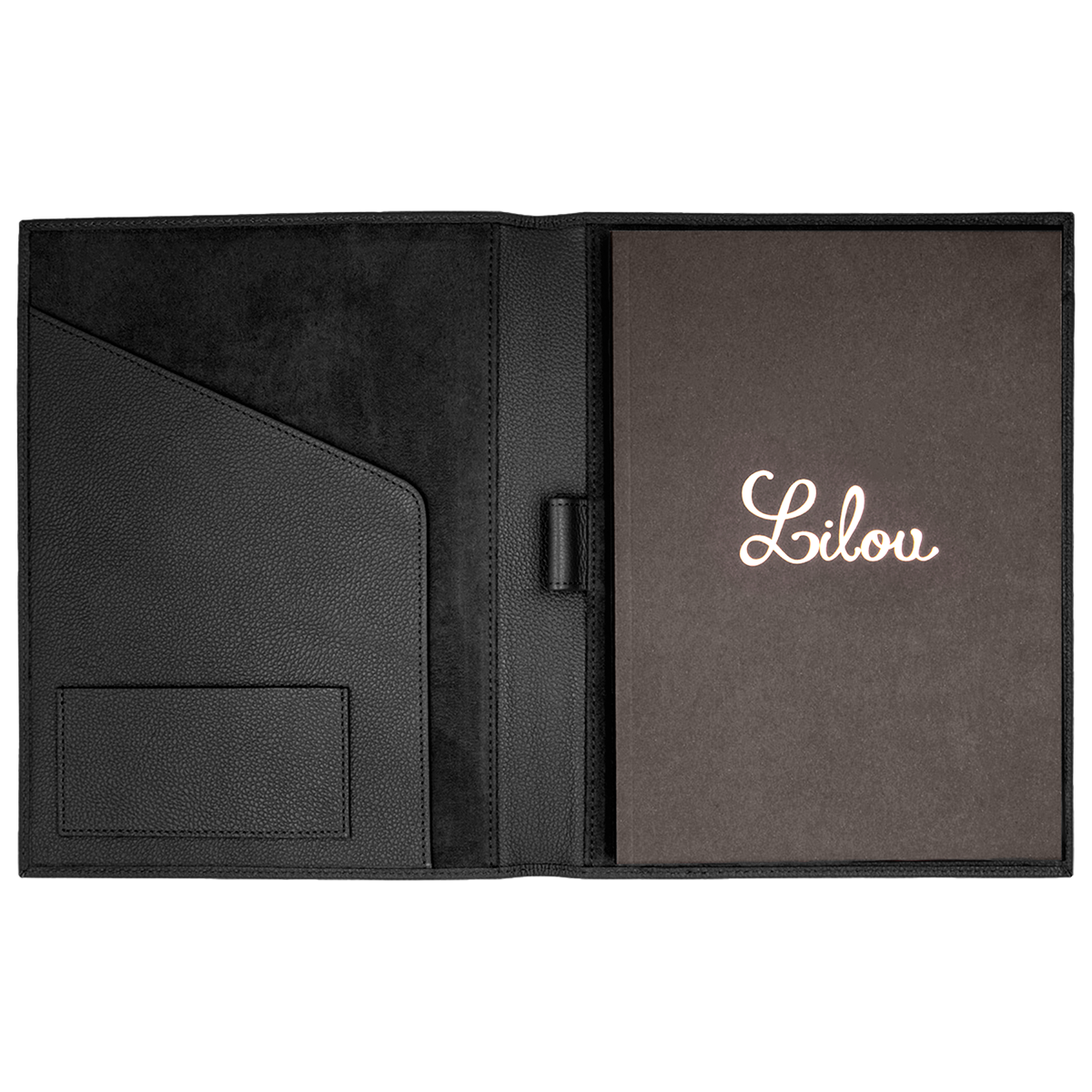 Carnet Cuir Fleur De Lis – Fait Main – Papier Recyclé – Certifié Commerce Équitable